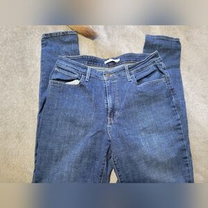 Levi's 721 High-rise Skinny Blue Denim Jeans